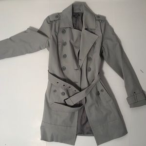 Silver-Grey Pea coat Medium
